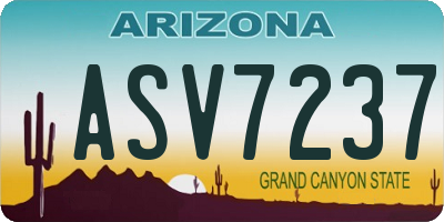 AZ license plate ASV7237