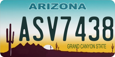 AZ license plate ASV7438
