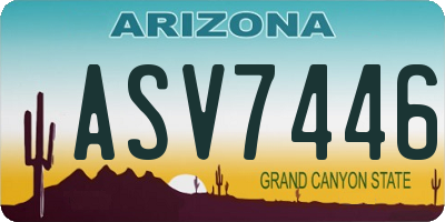 AZ license plate ASV7446