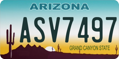 AZ license plate ASV7497