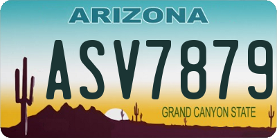 AZ license plate ASV7879