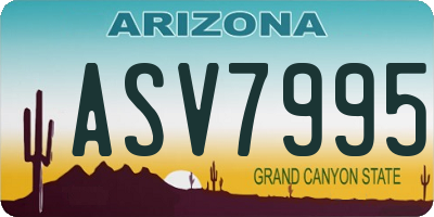AZ license plate ASV7995
