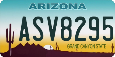 AZ license plate ASV8295