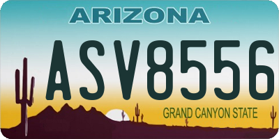 AZ license plate ASV8556