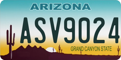 AZ license plate ASV9024