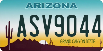 AZ license plate ASV9044