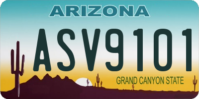 AZ license plate ASV9101
