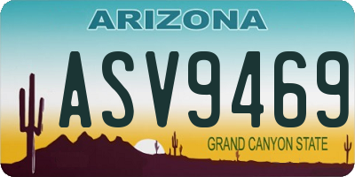 AZ license plate ASV9469