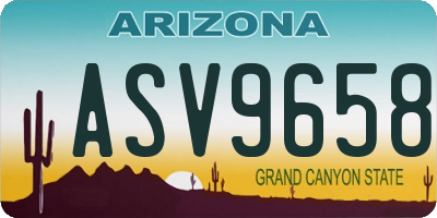 AZ license plate ASV9658