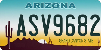 AZ license plate ASV9682