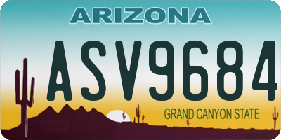 AZ license plate ASV9684