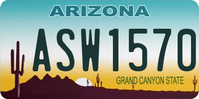 AZ license plate ASW1570