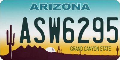 AZ license plate ASW6295