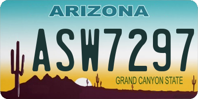 AZ license plate ASW7297