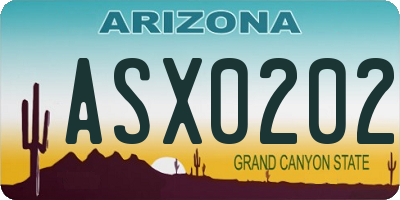 AZ license plate ASX0202