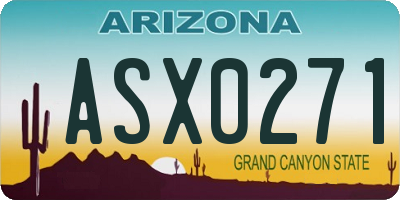 AZ license plate ASX0271