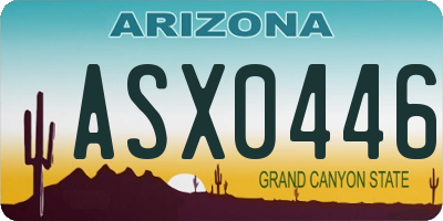 AZ license plate ASX0446