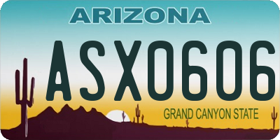 AZ license plate ASX0606