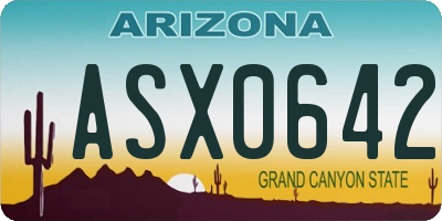 AZ license plate ASX0642