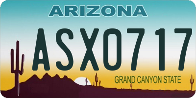 AZ license plate ASX0717