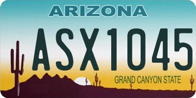 AZ license plate ASX1045