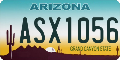 AZ license plate ASX1056