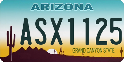 AZ license plate ASX1125