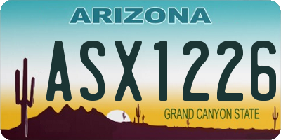 AZ license plate ASX1226