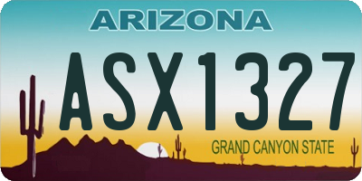 AZ license plate ASX1327