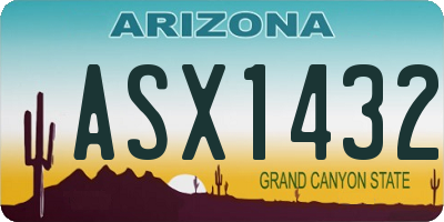 AZ license plate ASX1432