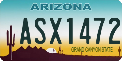 AZ license plate ASX1472