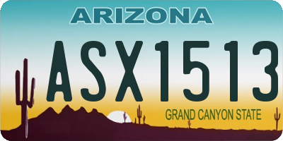 AZ license plate ASX1513