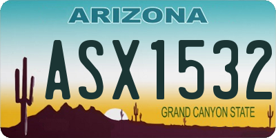 AZ license plate ASX1532