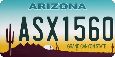 AZ license plate ASX1560
