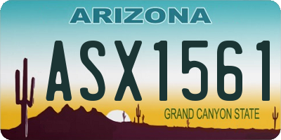 AZ license plate ASX1561