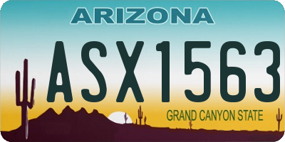 AZ license plate ASX1563