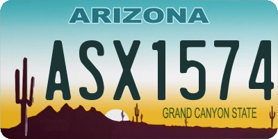 AZ license plate ASX1574