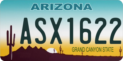 AZ license plate ASX1622