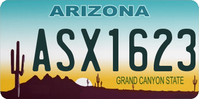 AZ license plate ASX1623