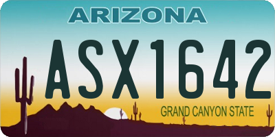 AZ license plate ASX1642