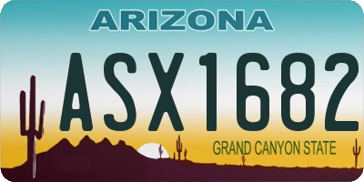 AZ license plate ASX1682