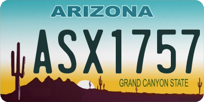 AZ license plate ASX1757