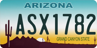AZ license plate ASX1782