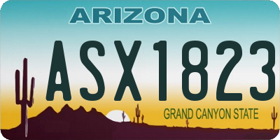 AZ license plate ASX1823