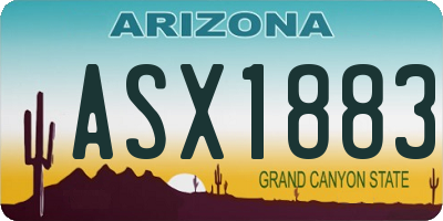 AZ license plate ASX1883