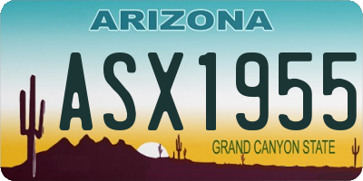 AZ license plate ASX1955