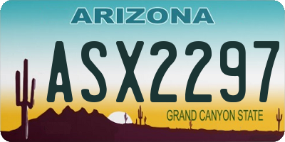 AZ license plate ASX2297