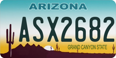 AZ license plate ASX2682