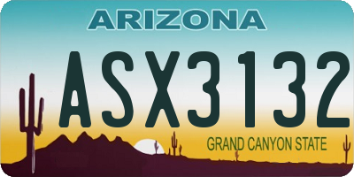 AZ license plate ASX3132