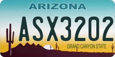 AZ license plate ASX3202